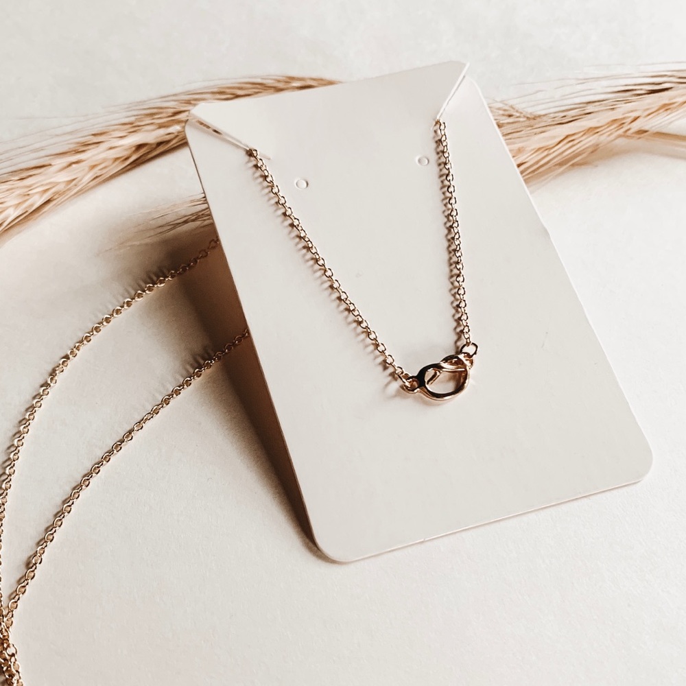 Dainty Knot Pendant Gold Necklace